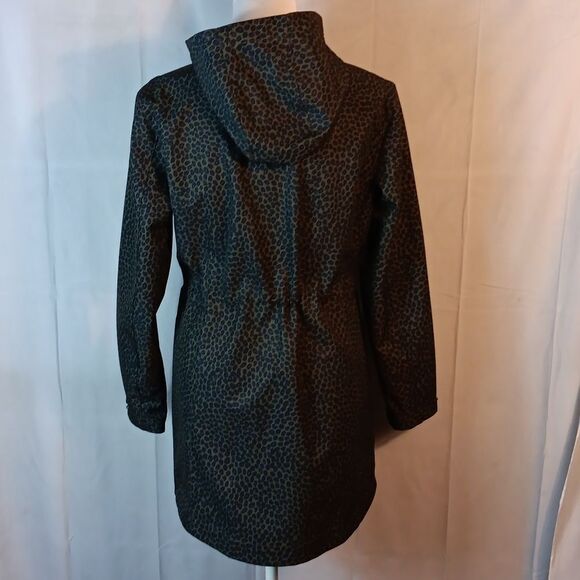 Tribal Jeans Leopard Print Women's Hooded Rain Jacket - Picture 4 of 9